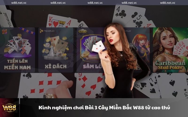 Kinh nghiệm chơi Bài 3 Cây Miền Bắc W88 từ cao thủ